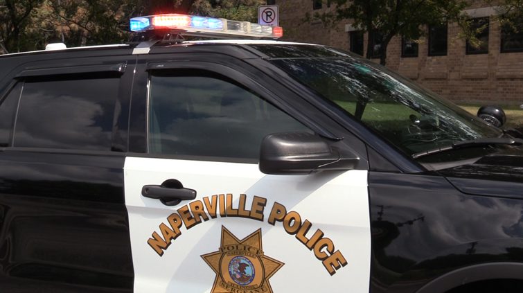 Side of Naperville police car - file image for stabbing incident story