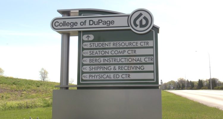Sign at College of DuPage, Glen Ellyn campus