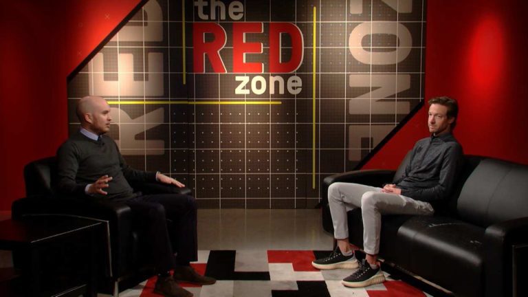 Alex Campbell and Brad Spencer in the Red Zone studio