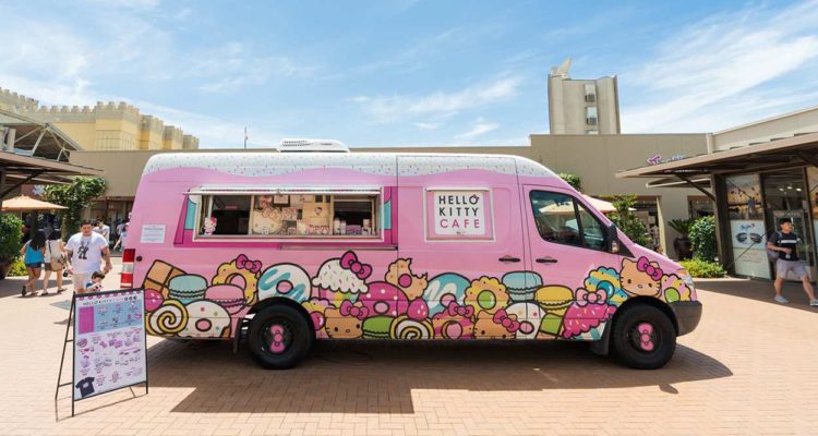 exterior of Hello Kitty Cafe Truck