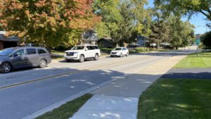 residential stretch of Gartner Road in Naperville