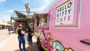 exterior side angle of Hello Kitty Cafe Truck