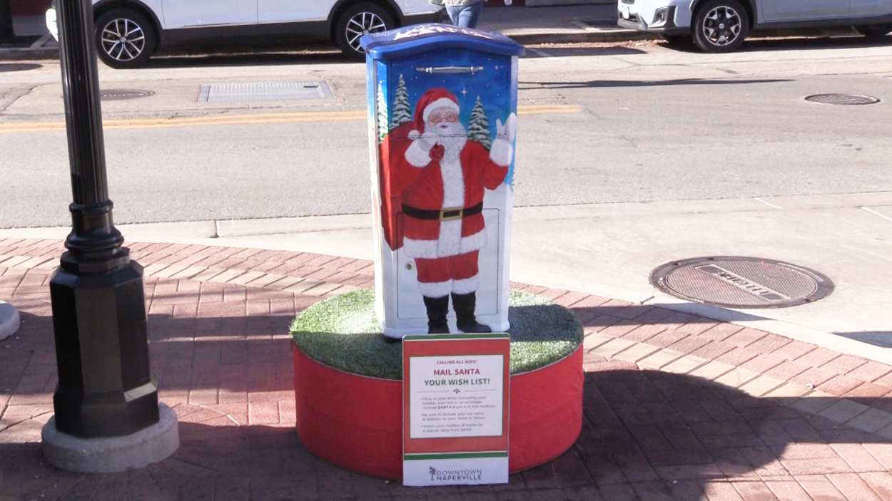 Santa’s Mailbox Ready for Letters in Downtown Naperville