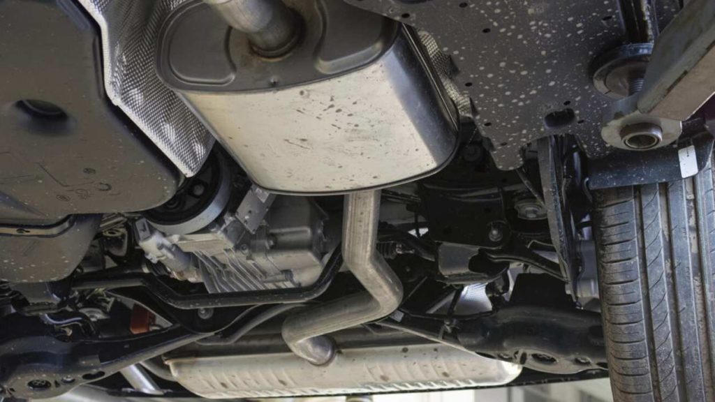 file image of undercarriage of car and catalytic converter