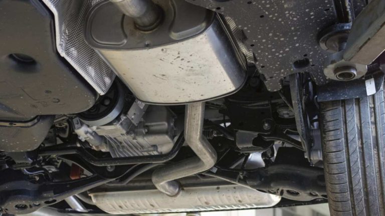 file image of undercarriage of car and catalytic converter
