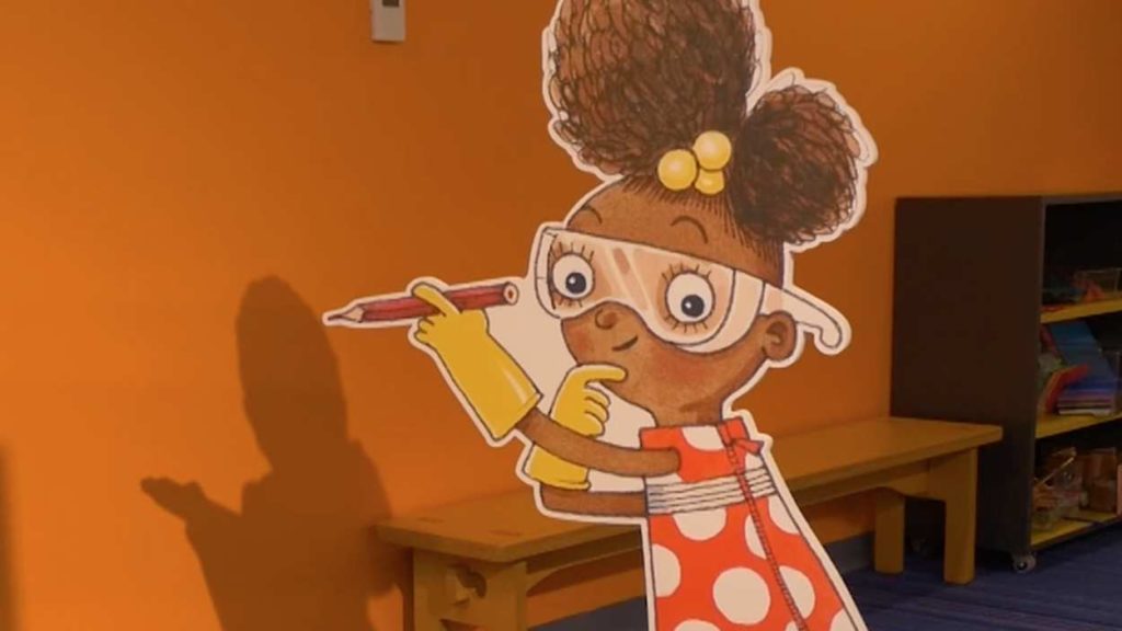 Ada Twist, Scientist figure at DuPage Children's Museum exhibit