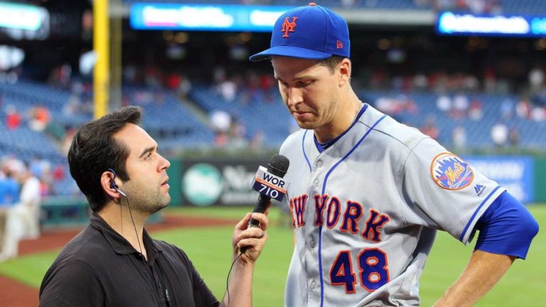 Wayne Randazzo interviewing Jacob DeGrom