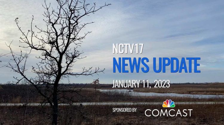 NCTV 17 News Update. January 11, 2023. Picture shows a tree and lake in Naperville.