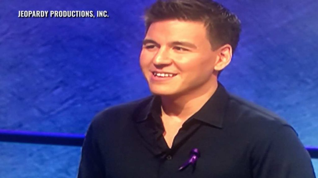 James Holzhauer on Jeopardy! set, courtesy of Jeopardy Productions, Inc.