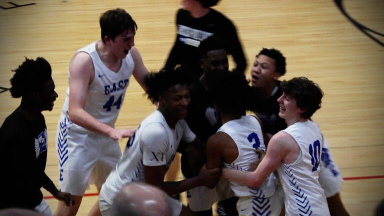 Kaiden Ross celebrating with teammates