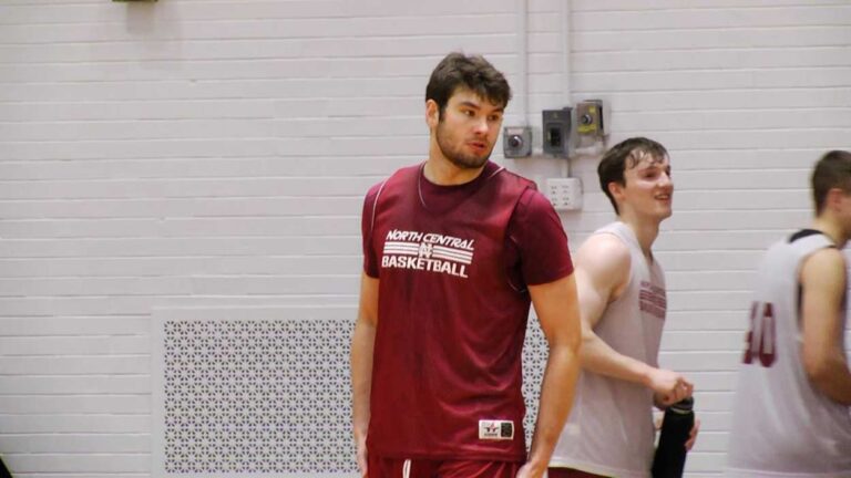 Mitch Lewis in an NCC basketball uniform
