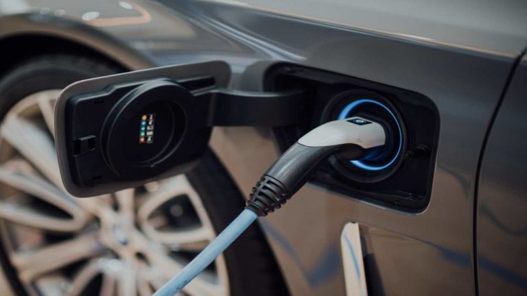 Electric vehicle being charged up. Picture courtesy from unsplash.