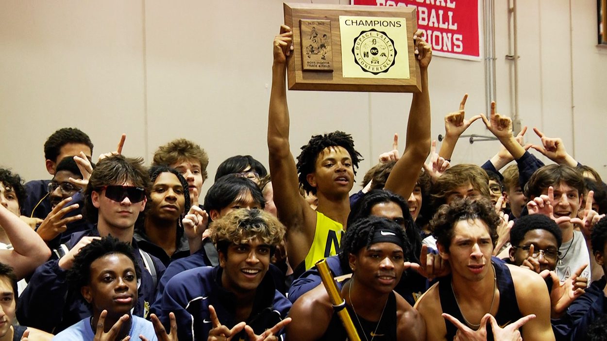 Neuqua Valley boys track and field dominates the indoor DVC Meet