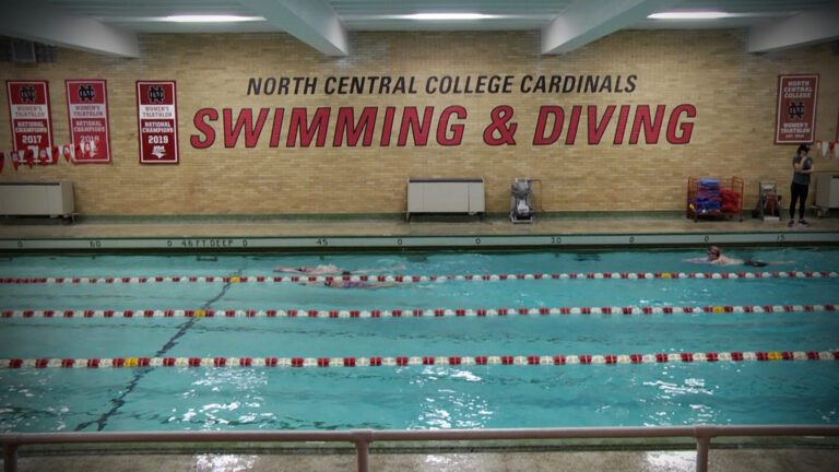 the North Central College swimming pool inside Merner Fieldhouse