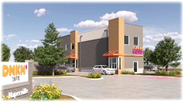 Dunkin' Go exterior rendering by architect