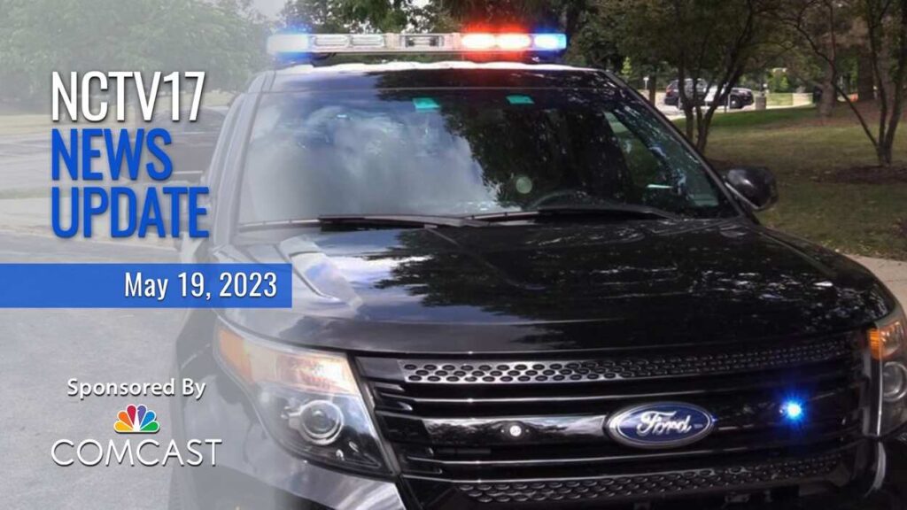 News update text: May 19, 2023. Naperville man faces sexual abuse charges New daycare facility Chat with the Chief