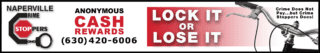 Naperville Crime Stoppers. Lock it or Lose It.