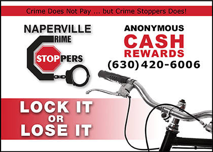 Naperville Crime Stoppers. Lock it or lose it.