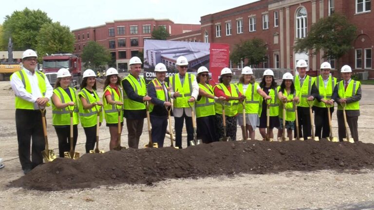 North Central College groundbreaking ceremony for its new parking pavilion