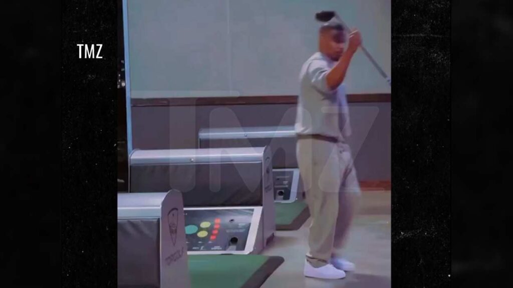 Actor Jamie Foxx at Naperville Topgolf, courtesy TMZ