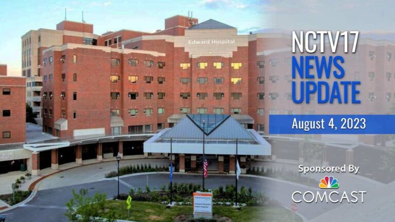 News Update Text - August 4, 2023.: Outside of Edward Hospital.