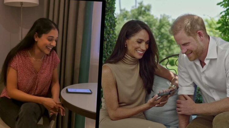 Naperville native Trisha Prabhu on the phone with Prince Harry and his wife Meghan discussing anti-cyberbullying