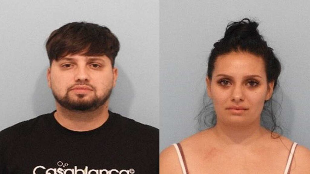 Mugshots of two people accused of stealing allergy medication from Naperville store