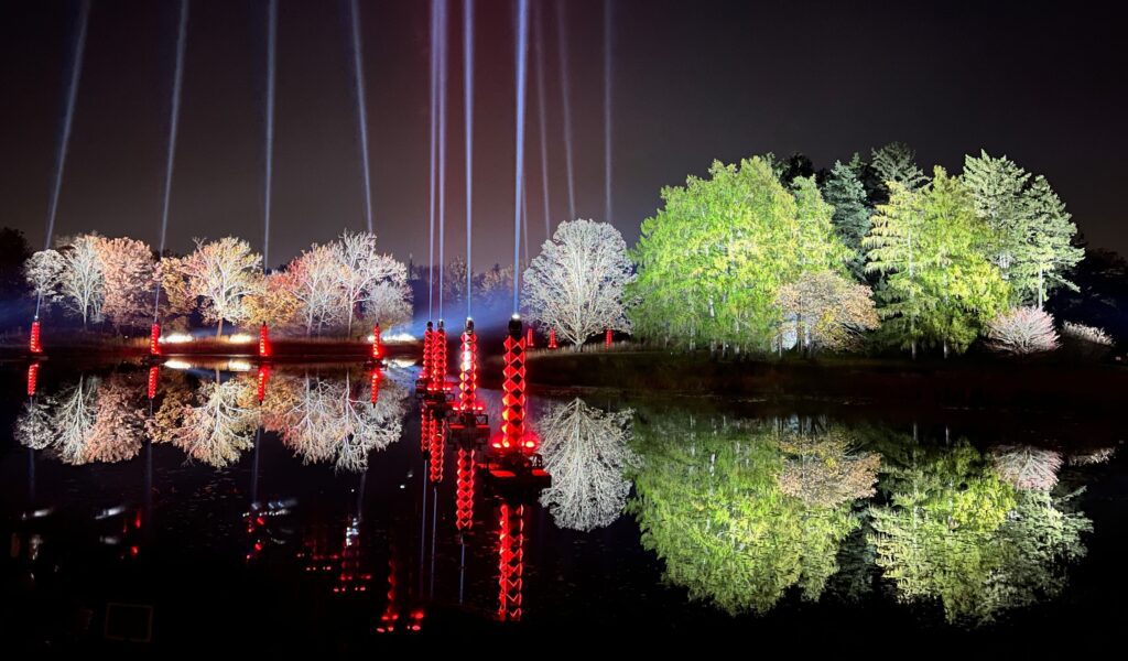 Light display from the illumination event.