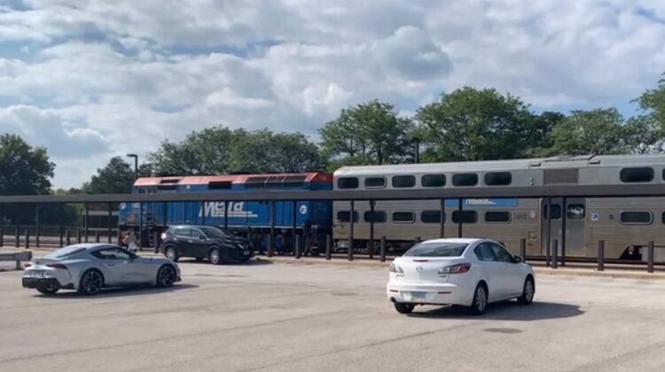 Downtown Naperville parking lot