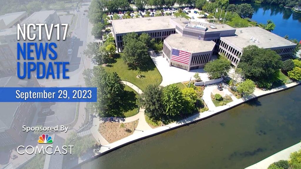 NCTV17 news update for Sept. 29, 2023 with Naperville city hall drone shot