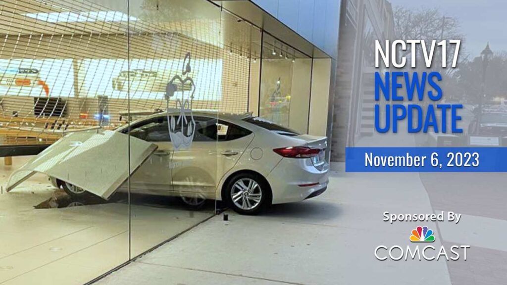Car crashed into the downtown Naperville Apple Store front door and window