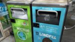 Recycling and Landfill bins