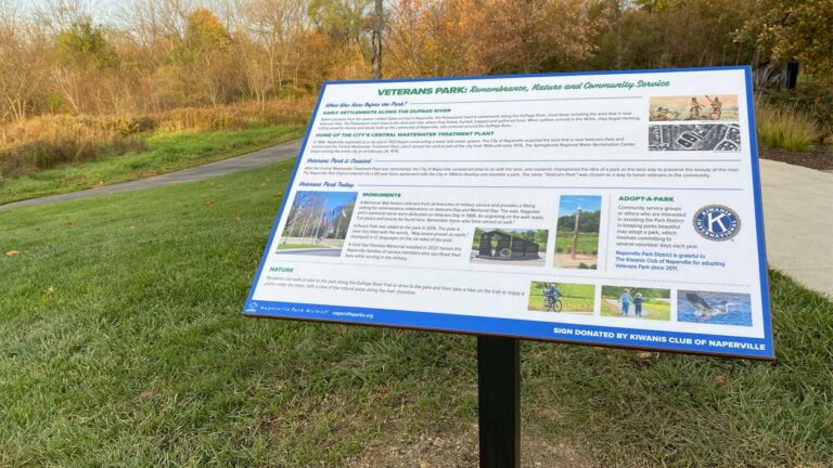 New Interpretive Sign at Naperville’s Veterans Park