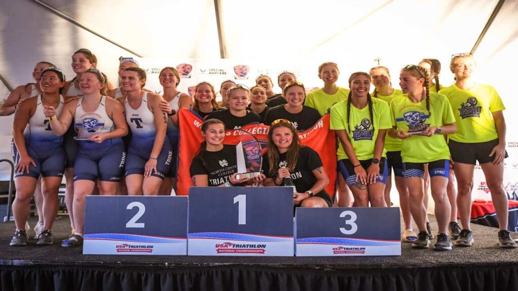 North Central College women's triathlon wins 2023 Division III National Championship