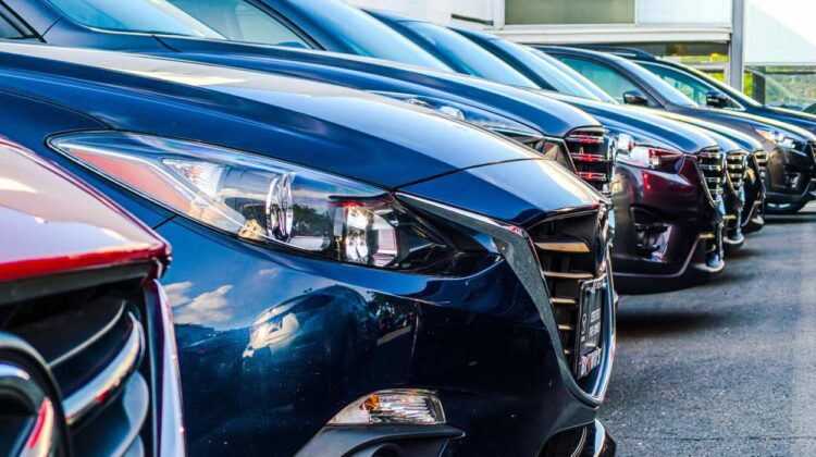 Stock image shot of cars in parking lot