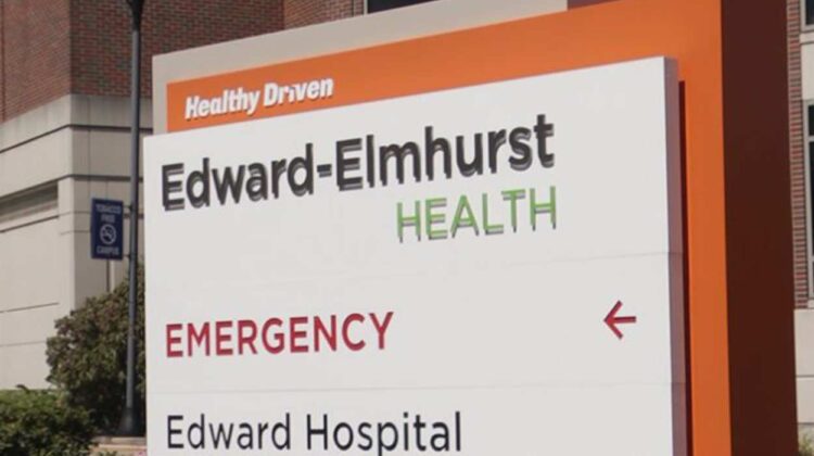 Edward-Elmhurst Health sign at Edward Hospital