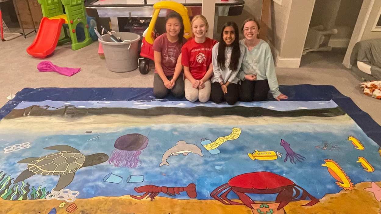Kennedy Junior High students create mural with a conservation message