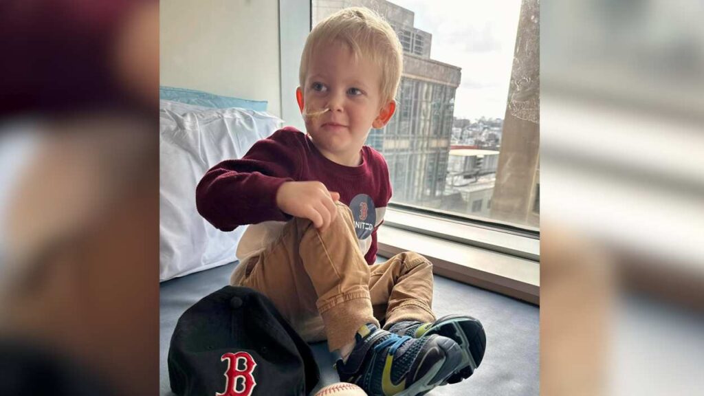 Two-year-old Owen Brenna from Naperville at Boston Children's Hospital