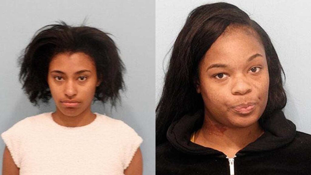 Kionni Simmons (L) and Ada Jane Gregory (R), the two Joilet women arrested for alleged retail theft at Naperville Dick’s Sporting Goods