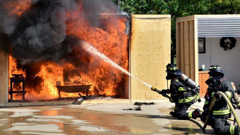 Naperville firefighters put out a controlled blaze