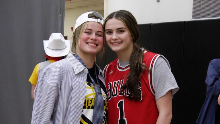 Lucy and Annie Burk for Metea Valley girls basketball