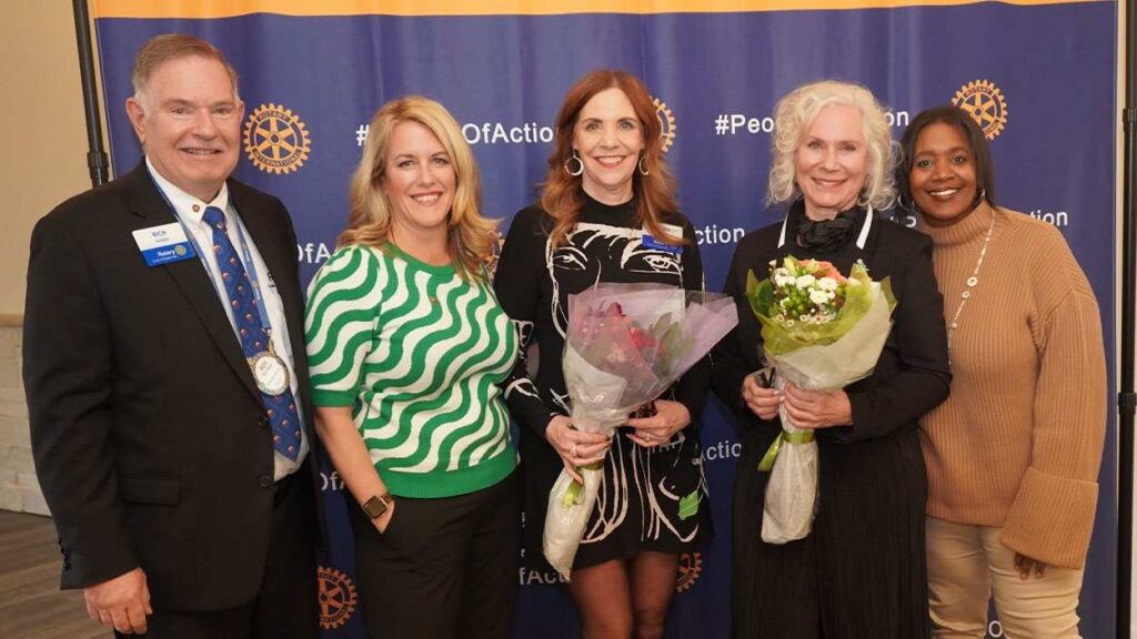 Rotary Club of Naperville representatives and recipients