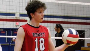 Benet Academy boys volleyball takes on Glenbard South