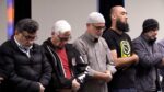 Group of men praying during Ramadan at Islamic Center of Naperville mosque