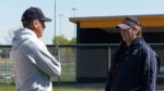 Neuqua Softball coaches Dani and Len Asquini talking
