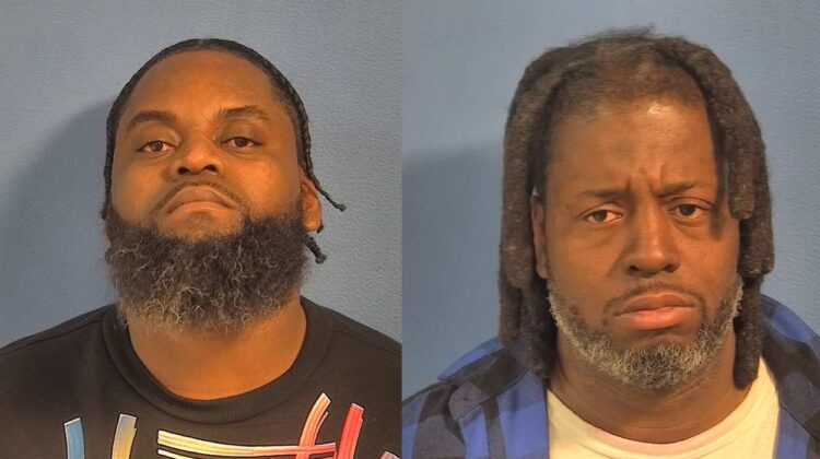 mugshots of Dijon Lane and Tavell Jackson, both arrested in Topgolf lot