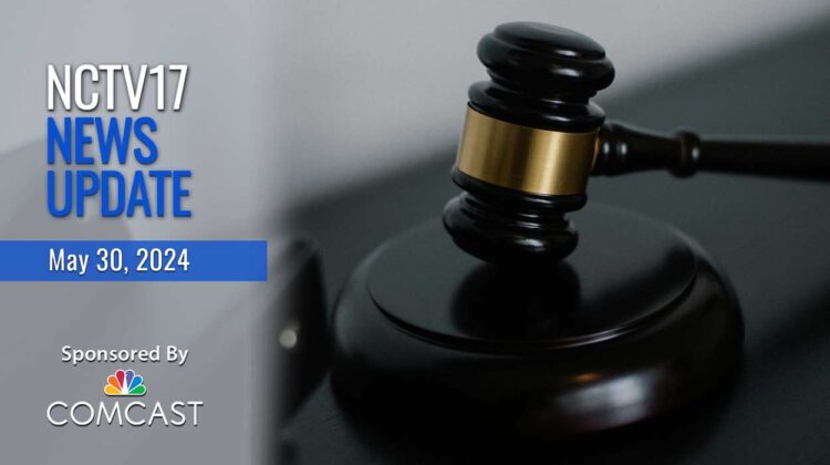 Image of a gavel with the NCTV17 News Update graphic.