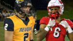 Naperville native Justin Blazek gets ready for a game with Neuqua, and North Central's DeAngelo Hardy gets ready before the National Championship.