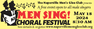Naperville Men's Glee Club presents Men Sing! Choral Festival.