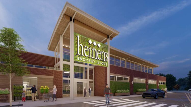 Heinen's Grocery Store building rendering by architect